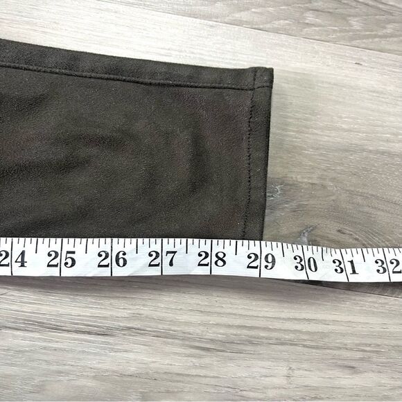 7 For All Mankind Pants Women’s 27 Green Suede Skinny - Picture 10 of 10
